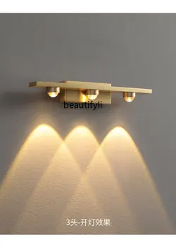 Проекционный медный настенный светильник Теплая атмосфера коридора Фоновый настенный светильник для прихожей Дизайнерская прикроватная лампа