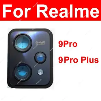 Стеклянная крышка объектива задней камеры для Realme 9 Pro 9 Pro Plus 5G Стекло объектива задней камеры с рамкой, детали держателя
