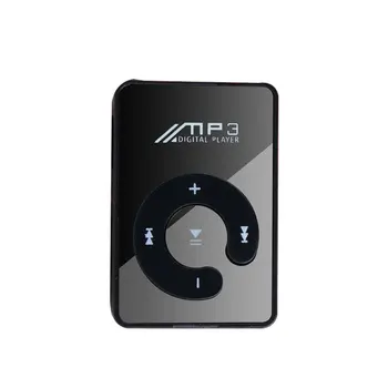 Мини-зеркальный зажим, MP3-плеер, Портативный Модный Спортивный USB-цифровой музыкальный плеер, медиаплеер Micro SD TF Card
