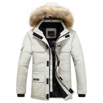 Новые зимние мужские куртки, теплые парки, толстое флисовое пальто, мужские хлопчатобумажные пальто с капюшоном, мужская брендовая одежда европейского размера