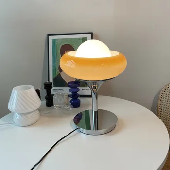 Настольная лампа Nordic Egg Tart, декоративная прикроватная лампа в стиле ретро, лампа для атмосферы спальни, декоративная лампа для учебы, настольная лампа для стола