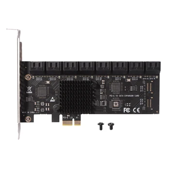 16-портовый контроллер карты расширения PCIE PCIe SATA3.0 адаптер 6 Гбит/с для настольных ПК