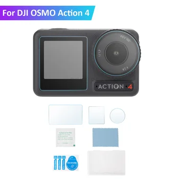 Пленка из закаленного стекла 9HD, защита объектива от царапин, взрывозащищенная пленка для экрана для спортивных аксессуаров DJI OSMO Action 4