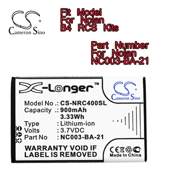 Аккумулятор для беспроводной гарнитуры Cameron Sino для комплектов Nolan B4 RCS, Номер детали для Nolan NC003-BA-21