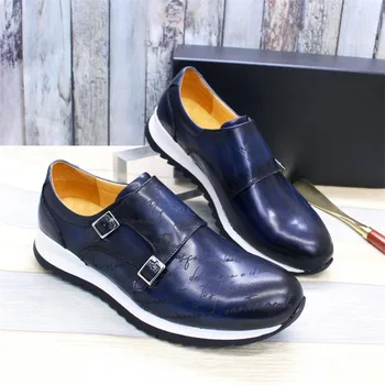 Роскошная повседневная мужская обувь из европейской воловьей кожи, высококачественная дышащая обувь, увеличивающая рост, кроссовки, дизайнерская обувь 2C