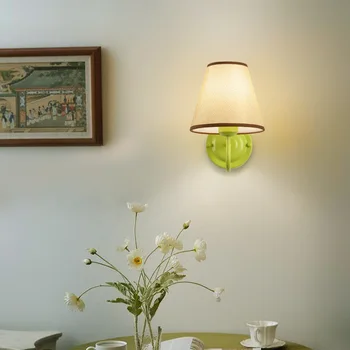 Скандинавский современный светодиодный Кремовый ветряной настенный светильник для спальни, прикроватный светильник для спальни, простой коридор, вход, Балкон, настенный светильник, Гостиничная лампа