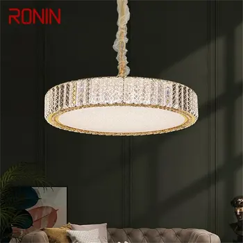 Подвесной светильник RONIN Postmodern, круглые светодиодные Роскошные хрустальные светильники, декоративные для столовой, гостиной, спальни, люстры