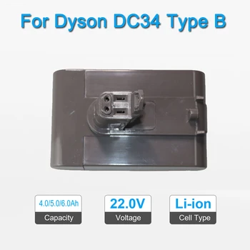 2023 Батарея типа B литий-ионный вакуумный аккумулятор 22,2 В, подходит для Dyson DC35 DC45 DC31B DC34 DC44 Animal DC56 DC57 (только для типа B