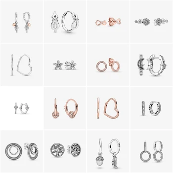 Горячие серебряные серьги-кольца из настоящего стерлингового серебра 925 пробы, асимметричные серьги-кольца в виде сердца для женщин, модные серебряные серьги-бижутерия в подарок