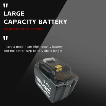 ДЛЯ Makita Литий-ионная аккумуляторная батарея 18 В 9000 мАч, Сменные батареи для дрели BL1860 BL1830 BL1850 BL1860B