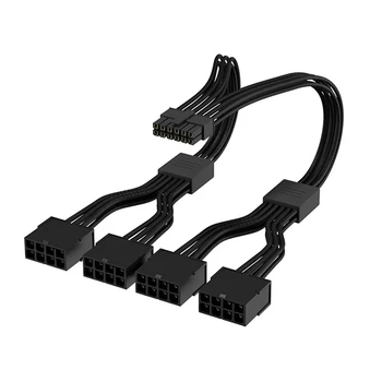 Удлинительный кабель RTX 4090 4080 4070TI с 16-контактными (12 + 4) и 4x8-контактными разъемами PCI-E 5.0, совместимый с 12-контактными и 4x8-контактными кабелями 4090 4080 4070TI