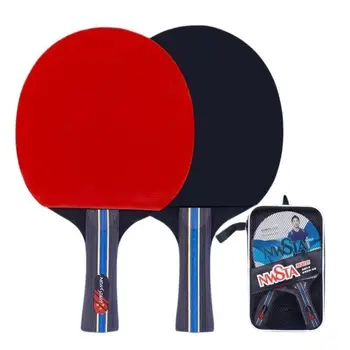 Ракетка для Настольного Тенниса С Длинной Ручкой для Начинающих Студентов, Тренировочные Биты для Пинг-понга, 2 Лопатки Для Пинг-Понга С Сумкой Для Хранения