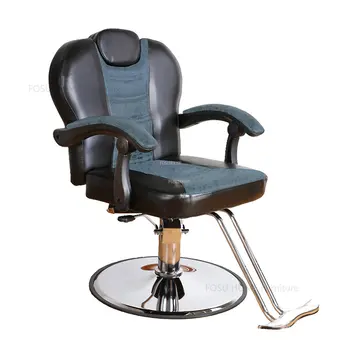 Скандинавские парикмахерские кресла С регулируемой спинкой Парикмахерские кресла современное Простое Подъемное Вращающееся кресло Мебель для салонов красоты Z