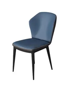 Домашний Простой Современный обеденный стул Nordic Light Роскошный стул с кожаной спинкой Обеденный стул Стул для переговоров Стул для маникюра и макияжа