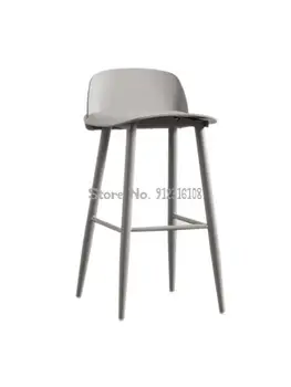 Барный стул в скандинавском стиле, барный стул master design, бытовой коммерческий бар, черно-белый табурет с высокими ножками, железный для дома