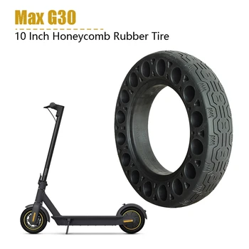 10-Дюймовые резиновые сплошные шины для электрического скутера Ninebot Max G30, сотовый амортизатор, Демпфирующая шина, черный
