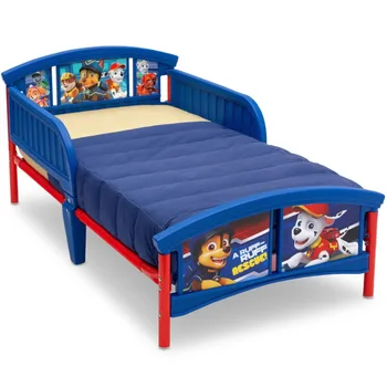 Дети Delta Ник младший.  Пластиковая кроватка для малышей, синяя детская кроватка для мальчиков