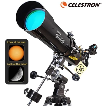 Celestron 80EQ Мощный рефракторный астрономический телескоп с зумом, астрономический монокуляр для наблюдения за Луной
