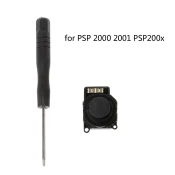 Аналоговая 3D кнопка, Джойстик для Большого пальца, Джойстик с Отверткой, Инструмент для ремонта, Подходит для PSP 2001 200X - Черный