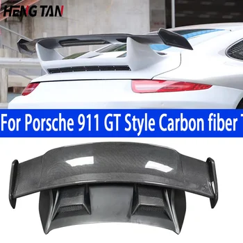 Настоящий Карбоновый Спойлер на Задней Палубе Duckbill Car Wing для Porsche 911 GT3 Style Модифицирует заднее крыло Top Wing FRP