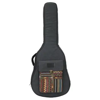 YUZI 40 дюймов, 41-дюймовая сумка для гитары, сумка для выступлений в стиле бохо, рюкзак с толстой подкладкой, чехол для переноски народной акустической гитары