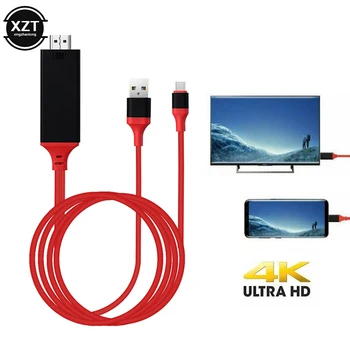 USB 3.1 Type C-HDMI-совместимый Кабельный Адаптер 1080P 720P Ultra HD 4k HDTV Видео для Samsung S9/8 Huawei TV Проектор Конвертер