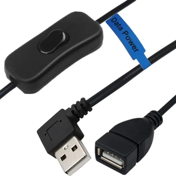 USB-удлинитель с переключателями USB 2.0 от мужчины к женщине Удлинительный кабель Для передачи данных Источник электропитания