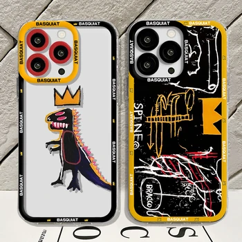 Чехол Для телефона B-Basquiats Art Для Xiaomi Redmi Note 12C 11 10 Pro Plus 10C 9A 9C 9T K30 K40 K50 K60 4G 5G Прозрачный Capa