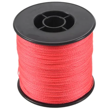 500 м 100 фунтов 0,5 мм Суперпрочная плетеная леска PE 4 нити Цвет: красный