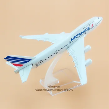 16 см Сплав Металла Air France Airlines Boeing 747 B747-400 Модель самолета AirFrance Airways Модель самолета, Изготовленного на заказ Самолет