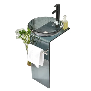 Межплатформенный умывальник для мытья стекла, Комбинированный шкаф для умывальника в ванной комнате, Напольная раковина на балконе.