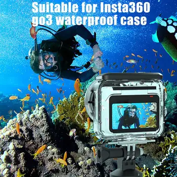 корпуса для подводного плавания на 60 м для Insta360 GO 3 Водонепроницаемый чехол Защитная коробка Корпуса для подводного плавания Аксессуары для камеры A2T0