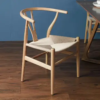 Обеденный стул, Ротанговый стул, Домашнее кресло из массива дерева, Скандинавское Удобное Китайское рабочее кресло, Дворцовый стул, Современные обеденные принадлежности