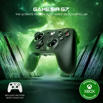 Игровой контроллер GameSir G7 Xbox Проводной геймпад для Xbox Series X, Xbox Series S, Xbox One, ПК с джойстиком ALPS, Сменные панели