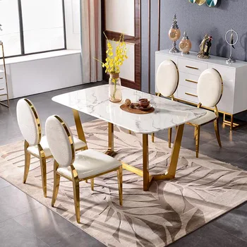 Легкий роскошный обеденный стул в стиле постмодерн, Гостиничный стул для конференций, Кожаные диваны Wohnzimmer из нержавеющей стали, мебель для дома