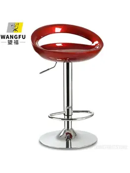 Современный минималистичный барный стул с подъемной спинкой, домашнее сиденье, легкая роскошная стойка регистрации, высокий барный стул, вращающийся стул у стойки