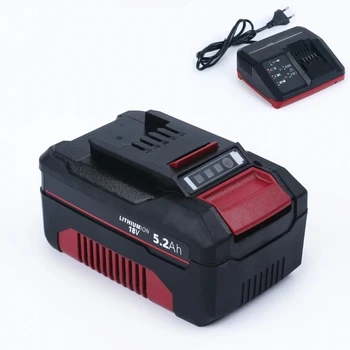 Литий-ионный аккумулятор Akku 18V 5.2Ah и быстрое зарядное устройство 18V 3A для электроинструментов Einhell 18V Power X-Change для Ozito за 4511481 4511437