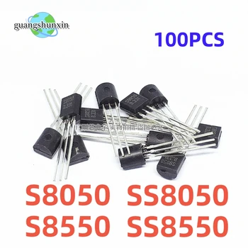 100ШТ Триод S8050 NPN тип SS8050 NPN тип S8550 PNP тип SS8550 PNP тип силового транзистора встроенный TO-92