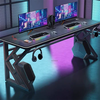 Современный настольный компьютерный стол из углеродного волокна для офисной мебели, Интернет-кафе, двойной игровой стол, компьютерный стол для домашнего офиса Z