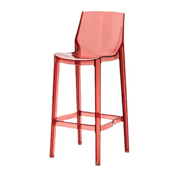 BB78 dibichair Современный простой прозрачный барный стул, Акриловый барный стул с высокой спинкой, барный стул, пластиковый стул