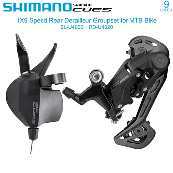 Комплект Переключателя SHIMANO CUES U4000 для MTB Велосипеда SL-U4000-9R Рычаг Переключения Передач RD-U4020 Задние Переключатели Скоростей 1X9 Групповой Велосипед