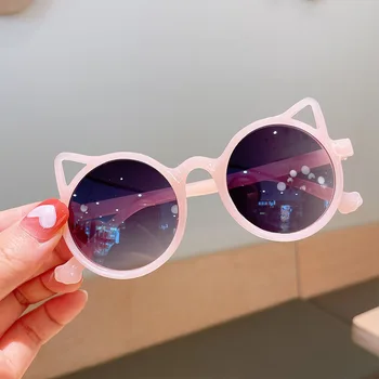 Новые детские солнцезащитные очки 2023 года, европейские и американские очки cute cat glasses
