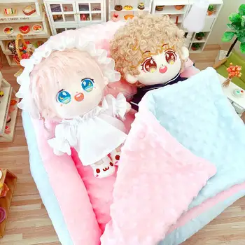 20-сантиметровая хлопчатобумажная кукольная двуспальная кровать общего назначения 20-сантиметровая кукла-звезда кукольная кровать продукт комплект одеял из 3 частей аксессуары для кукол