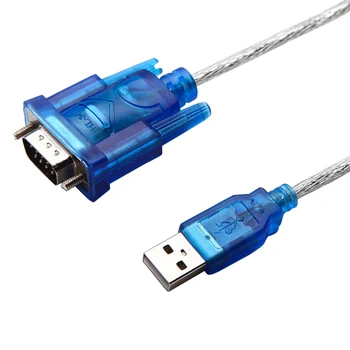 USB К RS232 COM DB9 Кабель-адаптер Конвертер 9-Контактный Последовательный Адаптер 75 см Кабель-адаптер Синий для Win 7