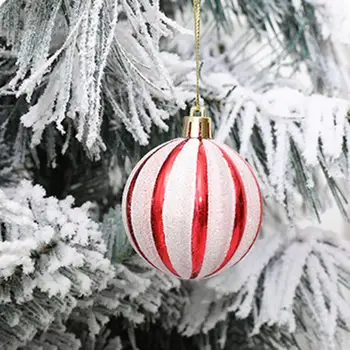 Дизайн шнурка Украшения для рождественских шаров Небьющиеся Рождественские шары Праздничный Декор 6шт Рождественский шар для елки