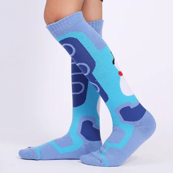 2ШТ детских теплых лыжных носков длиной до колена, утепленных спортивными носками с полотенцем снизу