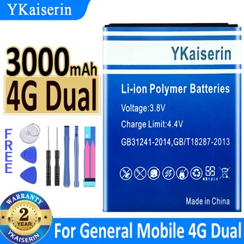 YKaiserin Аккумулятор для General Mobile 4G Dual GM4G Android One Cell / Discovery GM6 Mobile G004 / GM 5 PLUS 5PLUS Batterij Бесплатные Инструменты
