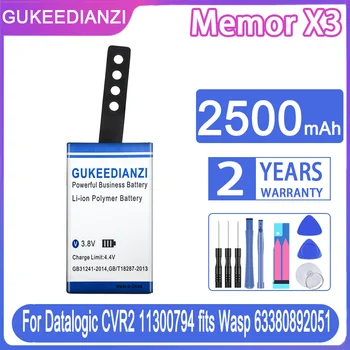 Сменный Аккумулятор GUKEEDIANZI 2500 мАч Для Datalogic CVR2 CVR 2 Memor X3 11300794 подходит для Цифровых Аккумуляторов Wasp 63380892051