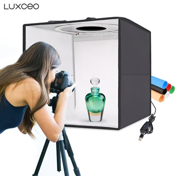 Световой короб для фотосъемки размером 16x16 дюймов, комплект для палатки для фотостудии, профессиональная фотобудка с регулируемой яркостью, фотобокс для ювелирной съемки