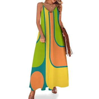 Ретро геометрический дизайн 637 Платье без рукавов, элегантные платья для женщин, платья для выпускного вечера 2023, женские длинные платья